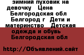 зимний пуховик на девочку › Цена ­ 1 000 - Белгородская обл., Белгород г. Дети и материнство » Детская одежда и обувь   . Белгородская обл.